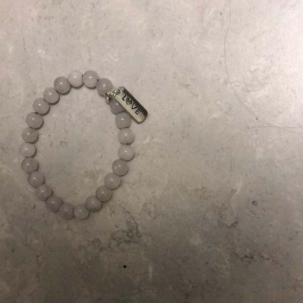 Rose quartz bracelet .